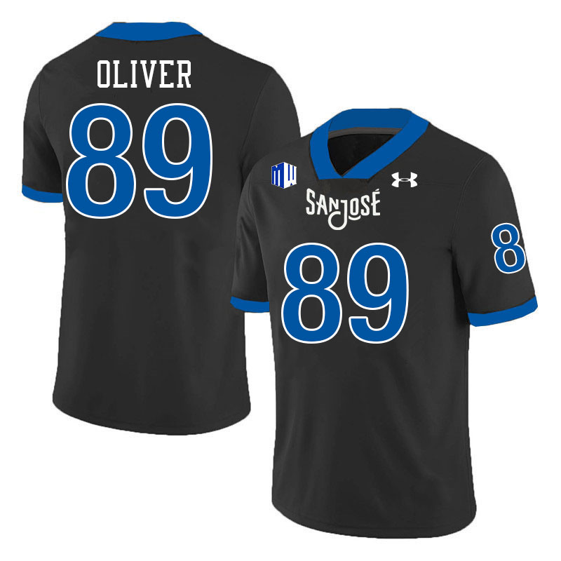 San Jose State Spartans #89 Josh Oliver College Football Jerseys,Uniforms-Black